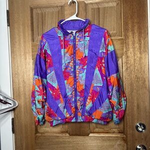 Vintage women’s aviat‎ sportif Colorful Windbreaker Jacket size M